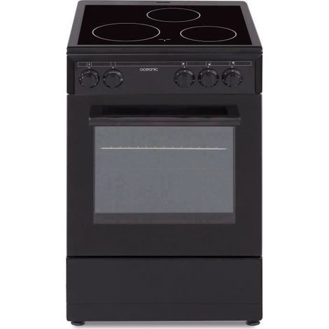 Oceanic – Cuisinière vitrocéramique 50x50 – 3 foyers radiants – Four convection naturelle 48L – Température max 240°C – Pieds réglables (1/10)