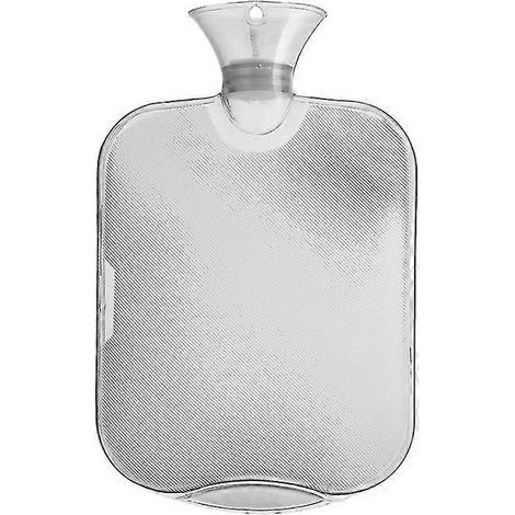 Bouillotte en caoutchouc pour thérapie par le chaud et le froid, 2 L, blanche (1/5)