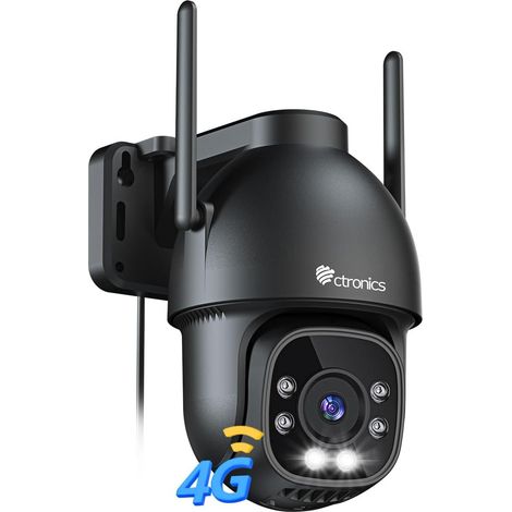 2.5K 4G LTE Caméra Surveillance Extérieure avec Carte SIM, 4MP Caméra WiFi avec Suivi Automatique, Vision Nocturne Couleur 30m, Cloud/FTP/NVR, 8 Préréglages, Montage Mur/Plafond, IP66 (1/5)