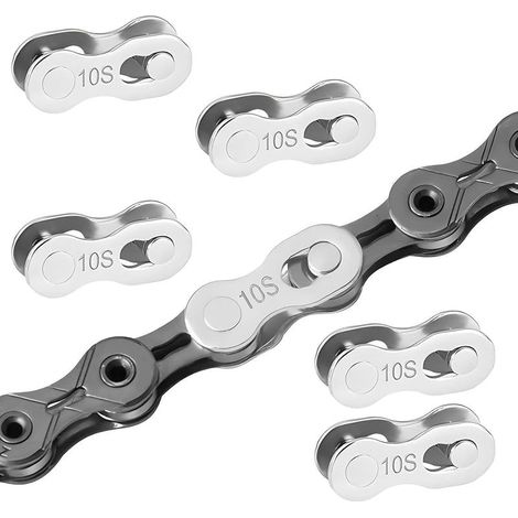 5 Paires Maillon de Chaîne de Vélos, Chaîne de Vélo Chaine, Connecteur de Chaîne Bicyclette, pour Vélo 10 Vitesse Chaîne (1/5)