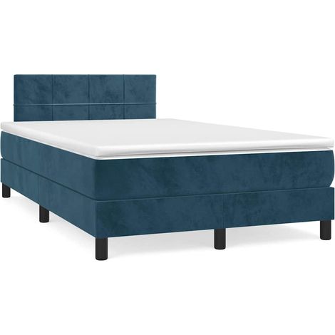 Maison Exclusive - Cama box spring con colchón terciopelo azul os (1/5)