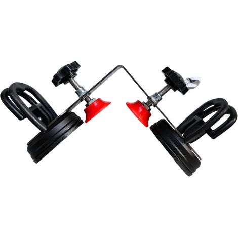 Ventouse de Rapprochement Joints Carrelage, Outil de Pose de Joints Sans Soudure à Angle Droit pour Pierre avec Ventouse de 5,5 cm, 90 Degrés, pour Jointure et Nivellement, Noir 2 Ventouses