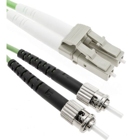 BeMatik - Câble à fibre optique OM5 multimode duplex 50µm/125µm LC/PC à ST/PC 100Gb de 10 m (1/5)