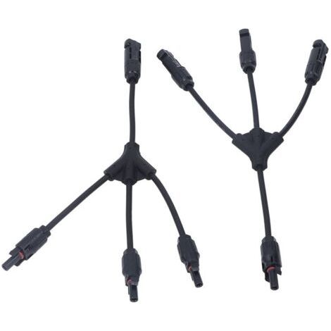 Solarmodul-Anschluss mit 3-zu-1-Y-Verteiler, 1000 V DC, Adapter für Photovoltaikmodule für Outdoor-Camping. (1/4)