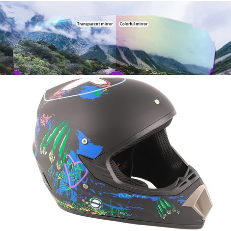 Professioneller Motocross-Helm für Kinder und Erwachsene, inklusive Brille, Handschuhen und Gesichtsschutz (1/5)
