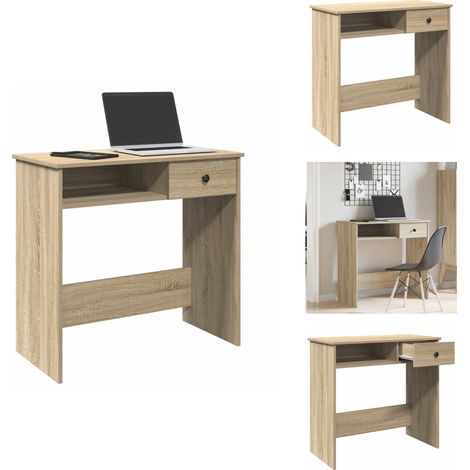 Bureau Chêne Sonoma 80x40x75 cm Aggloméré - Bureau - Bureaux - Bureau D'ordinateur - Bureau D'étude (1/5)