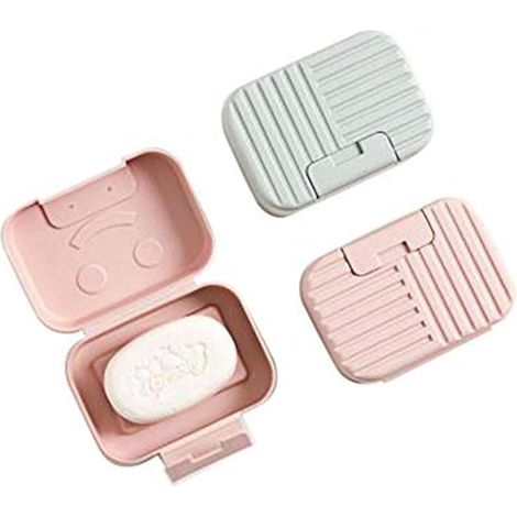 Lot de 3 boîtes à savon, boîte de rangement portable pour savon de voyage, séchage rapide, matériau PP écologique, idéale pour la maison, la salle de bain, la randonnée et les voyages. (1/5)