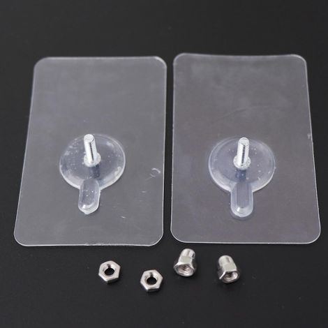 2x spurlos haftende Wandhaken, selbstklebende Kleiderbügel für Bad und Küche, 16 mm (1/5)