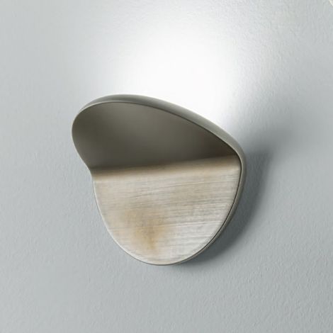 Applique led gea luce plug a led 220v 1800lm lampada parete classica monoemissione, finitura metallo anticato acciaio