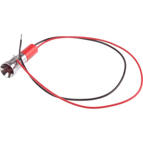 Voyant LED lumineux Rouge RS PRO, dia. 8mm, 110V c.a., IP67 ( Prix pour 1 )