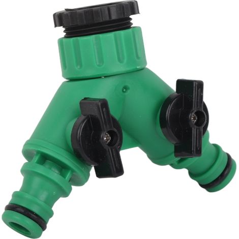 Répartiteur d'eau 3 voies (1 entrée, 2 sorties) pour robinet, adaptateur pour machine à laver et jardinage, 3 embouts (1/4)