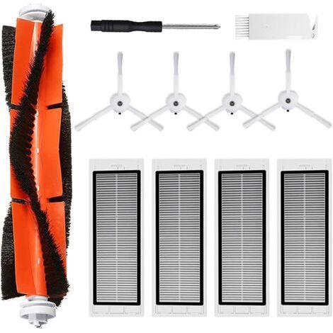 1 Kit Pièces de Rechange, 1 Brosse Principale, 4 Filtres HEPA, 4 Brosses Latérales pour Robot Aspirateur (1/5)