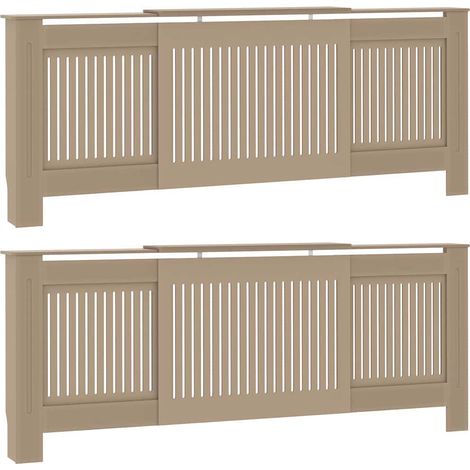 Cubierta de Radiador 2 uds. Roble Sonoma 205 x 20,5 x 81,5cm vidaXL