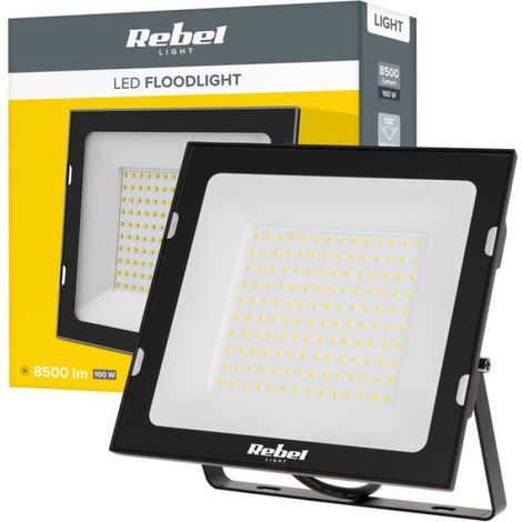 Projecteur LED - 100 W - 4000 K - Extérieur - IP65 - Aluminium - Pour Éclairage de Jardin Terrasse Parking - 1 Pièce (1/4)