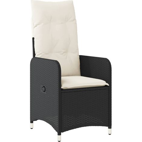 Maison Exclusive - Sillón reclinable de jardín con cojines ratán