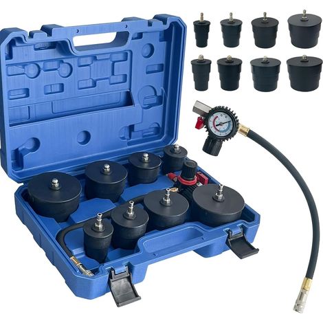 9pcs Turbocharger Tester, 60 Bar 80PSI Turbo System Leak Tester, Boost Cooling System Leak Tester, for Cars, Light Trucks (1/4)