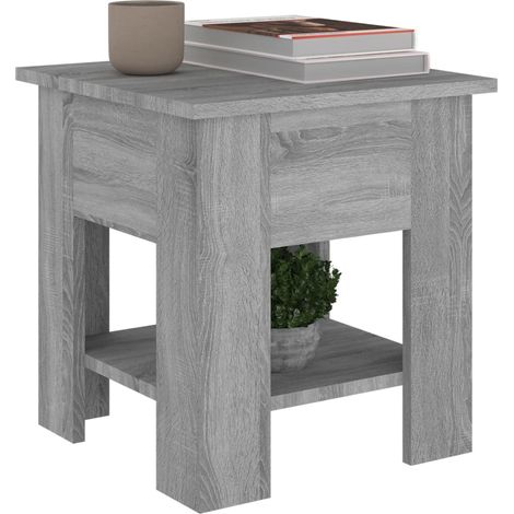 Table basse Sonoma gris 40x40x42 cm Bois d'ingénierie (1/4)