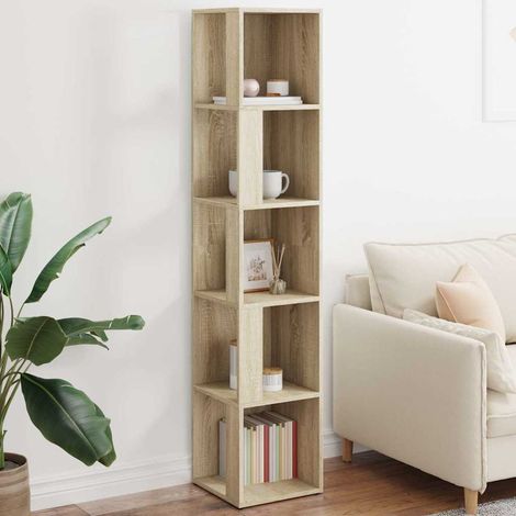 Armoire d'angle-Meuble de rangement Chêne sonoma 33x33x164,5 cm Bois d'ingénierie 154496 (1/5)