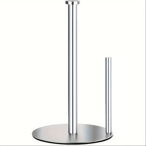 Porte-rouleau de papier toilette en acier inoxydable argenté pour la cuisine et la salle de bain (1/5)