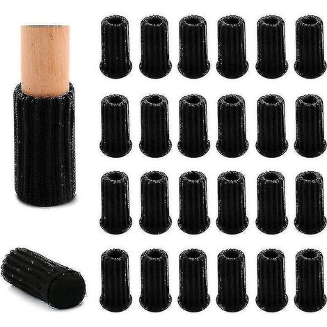 Set mit 16 Stuhlbeinschonern aus Netzgewebe, schwarze Möbelsocken (1/5)