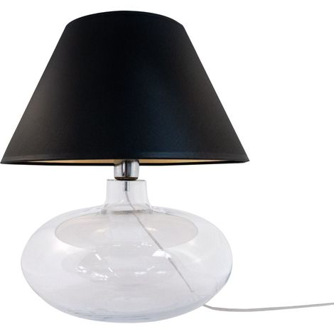 Lampe de table verre ronde noir E27 60W Adana Zuma (1/4)