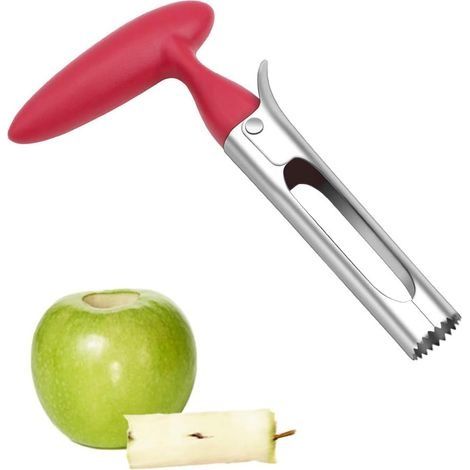 Poignée ABS, Lame de Qualité Alimentaire avec Dents Tranchantes en Acier Inoxydable, Rouge (1/5)