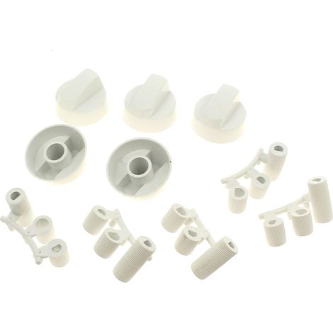 Universal – Bouton universel blanc multi-axes par 5 – Compatible avec fours divers – Pour cuisson précise – Matériau résistant à la chaleur