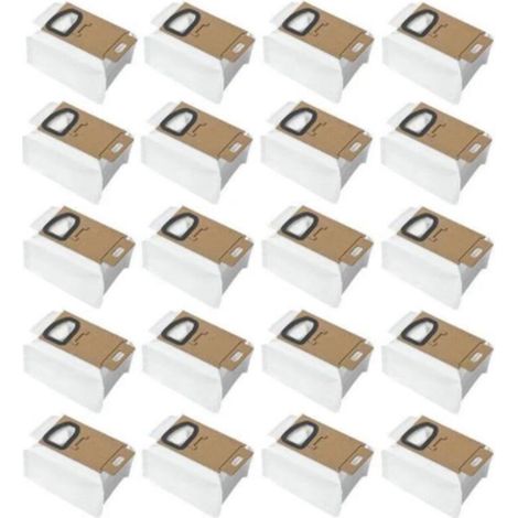Filiyano-Lot de 20 sacs pour aspirateur robot Mijia Roborock H6 SCWXCQ01RR (pièces de rechange). (1/5)