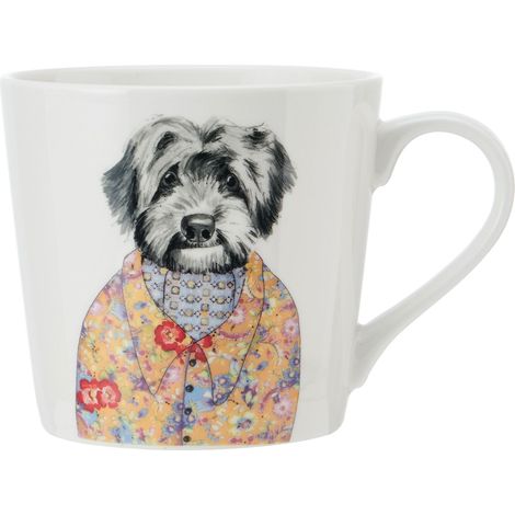Mikasa Tipperleyhill Becher de Porzellanbecher mit Druck de Kakadu, 380ml Becher de Feines Porzellan mit Details de Royal Gold, Tee- und Kaffeebecher mit Druck de Tiere, Box de Geschenkbox de