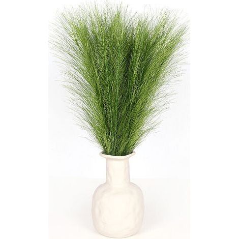 Fausse herbe de pampa, 5 tiges 45 cm/18'' Petite herbe de pampa duveteuse Réplique Plumes de roseau pour remplissage de vase Composition florale Salon Cuisine Mariage Bureau Réplique bohème (1/5)