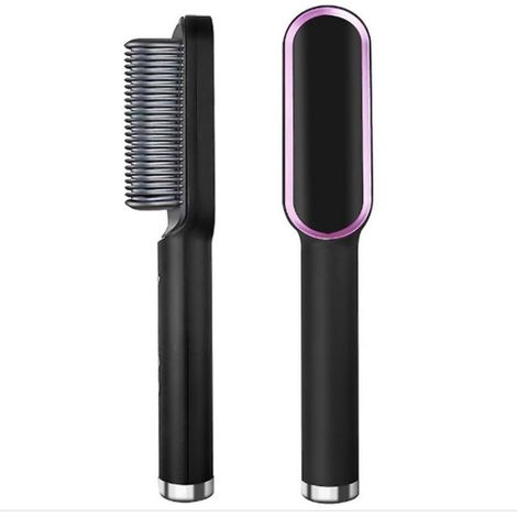 Brush À Lissage Et Bouclage - 5 Régulations De Température - Technologie À Ions Négatifs - Chauffe En 30 S - Protection Anti-Brûlure - 1 Pièce (1/5)