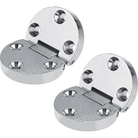 2pcs Charnières à Volet en Alliage en Zinc, Charnières de Table Pliante Robustes Hinges D'armoire Auto-support pour Semi-cercle et Table Ovale, Table Flip  Pliage de