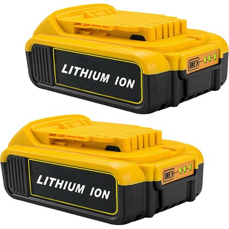 Powerwings – Batterie lithium 18V-20V 2.0Ah pour DEWALT DCB184 DCB180 DCB181 DCB182 DCB183 DCB185 – Indicateur LED – Compatible avec outils sans fil (1/5)
