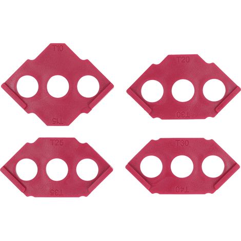 4PCS Gabarits d'Angle C pour Menuiserie, Modèle de Routage et Coupe d'Angles Droit et Biseauté, Gabarit de Positionnement Rouge (1/5)