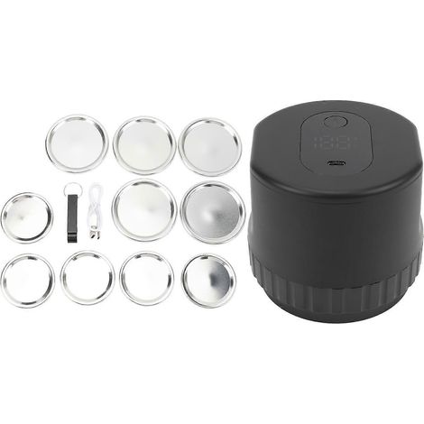 Kit de mise sous vide électrique pour bocaux Mason, machine sans fil rechargeable pour bocaux de largeur standard.