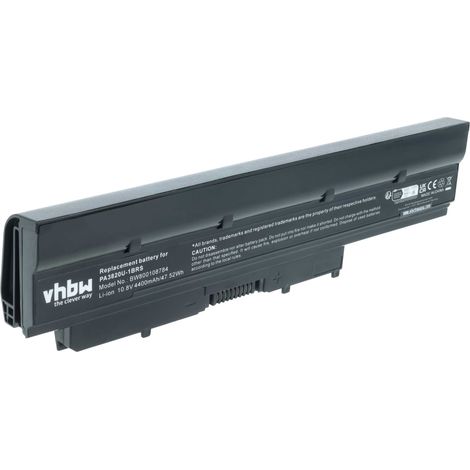 vhbw Akku kompatibel mit Toshiba Dynabook N510/04AW, N510/04BB, N510/04BR, N510/04BW, N510/04AB, N510/04AR Notebook (4400 mAh, 10,8 V, Li-Ion) (1/5)