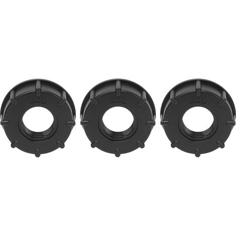 Lot de 3 raccords pour réservoir IBC, filetage grossier, adaptateur de vidange de tuyau, raccord en plastique, diamètre intérieur 60 mm, G1 (1/5)
