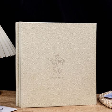 Album Photo Petit Format 20 Pochette 1 Paquets, Lin Tissu Album pour Vertical Photos Beige