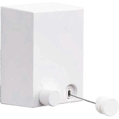 Étendoir à linge rétractable ultra-résistant, boîtier en ABS étanche, gain de place, pour une utilisation intérieure et extérieure, base en aluminium et conception à double corde (modèle 2025). (1/5)