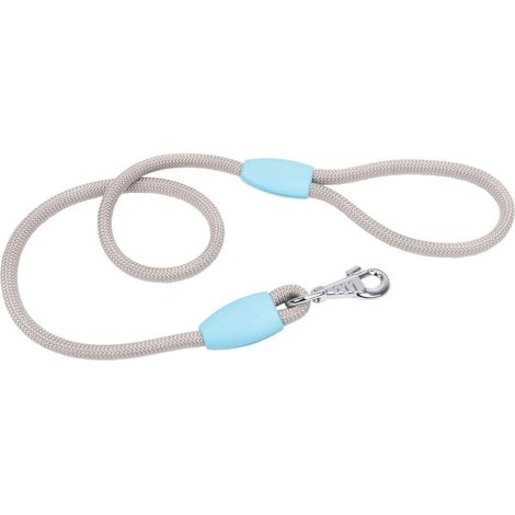 Laisse pour Chien Sport, en Corde de Nylon avec Mousqueton en métal, poignée pour Un contrôle sûr, Longueur 120 cm, épaisseur 13 mm, Gris (1/3)