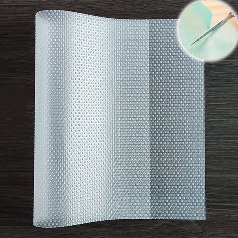 Ensemble de 8 tapis de réfrigérateur pour étagères en verre. Tapis en EVA faciles à nettoyer et résistants aux taches. Revêtement anti-humidité et anti-poussière. (1/5)