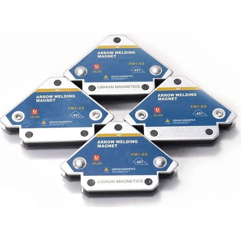 Set di 4 posizionatori magnetici per saldatura, angoli di 45°, 90° e 135°, con strumenti ausiliari di posizionamento in ferrite. (1/4)