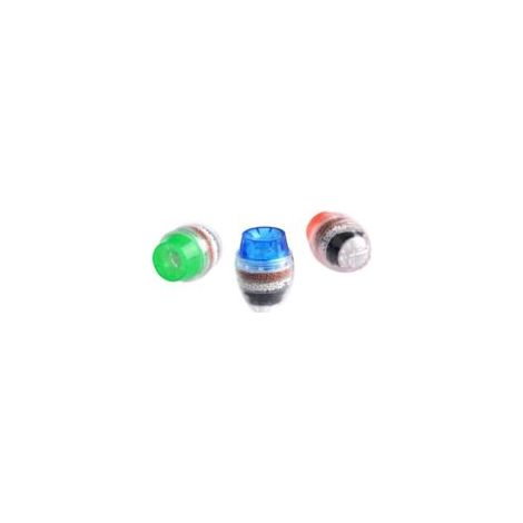Minifiltro de agua - aproximadamente 16-23 mm de diámetro, compatible con la mayoría de grifos - Pack de 3: rojo + azul + verde - Crezuo