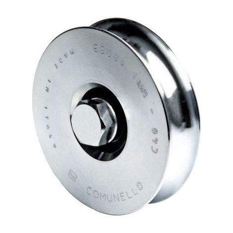 RUOTA CANCELLO A FISSARE GOLA TONDA 310 COMUNELLO - ZINCATA + CUSCINETTO GOLA MM 16 MM 60- 2 pezzi