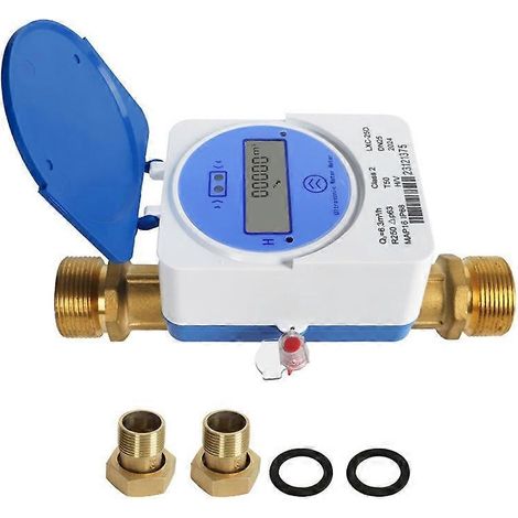 Compteur d'eau ultrasonique intelligent Tuya DN25MM avec écran LCD IP68, mesure du débit et de la consommation d'eau (1/5)