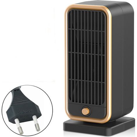 Riscaldatore elettrico da 500 W – Termoventilatore ceramico PTC con protezione antiribaltamento, ideale per la camera da letto