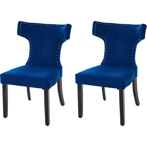 Set of 2 Upholstered Dining Chairs (1/4)