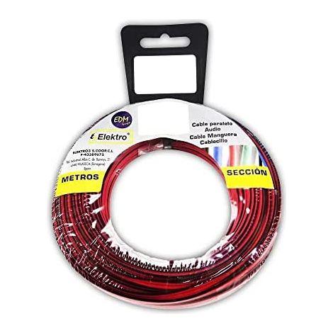 Parallelkabeltrommel 2x1,5mm Rot/Schwarz 20m (Audio)