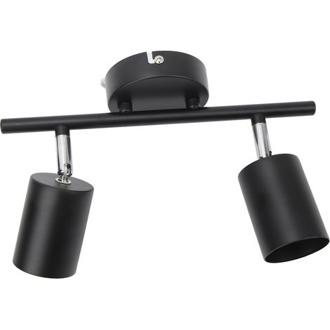 LED-Schienenstrahler-Set, 2-flammig, 27,4 cm (10,8 Zoll), 90° schwenkbar, mit GU10-Leuchtmittel (1/5)