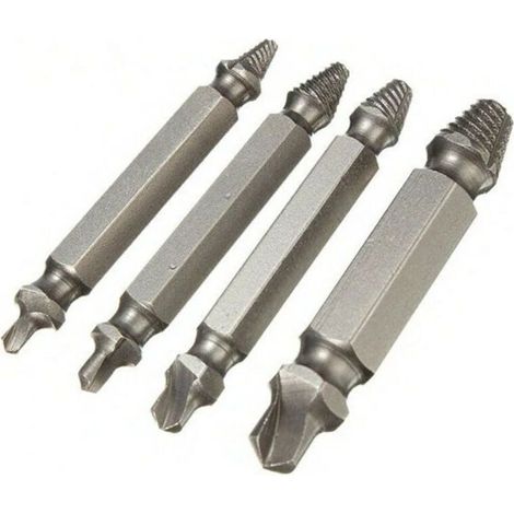 4PCS 1 2 3 Outil Plot 4 Double Faces Endommagés Extracteur à Vis de Déménageur (1/5)